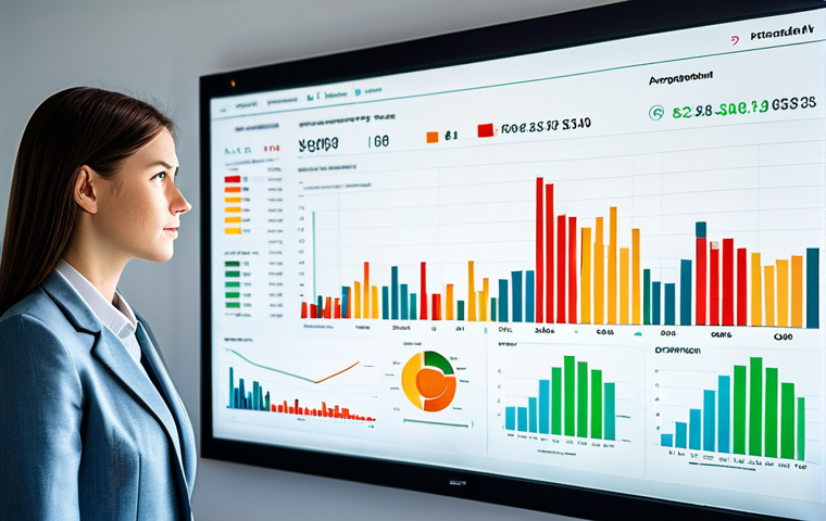 A professional data analyst, fully clothed in a modest business suit, standing in a sleek, modern office. She is attentively observing a large, transparent display screen showcasing complex data visualizations. The screen features a dynamic line graph depicting market trends, a vibrant bar chart comparing regional sales, and a subtle heatmap highlighting an unexpected anomaly. The overall atmosphere is bright and well-lit, emphasizing clarity and insight. Perfect anatomy, correct proportions, natural pose, well-formed hands, proper finger count, natural body proportions, professional photography, high quality, safe for work, appropriate content, family-friendly.