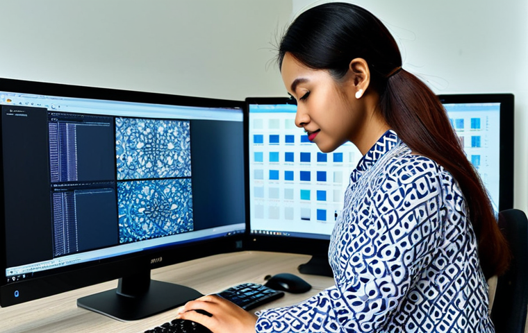 **

"A data analyst in a modern Kuala Lumpur office, fully clothed in a modest baju kurung, working at a computer with data visualizations on the screen, appropriate attire, safe for work, perfect anatomy, natural proportions, professional photography, high quality, family-friendly, showcasing Malaysian batik patterns subtly in the background, professional setting"

**